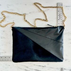 GENUINE Italian Calf Hair & Leather handbag